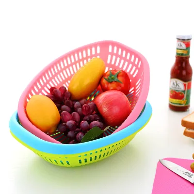 Multi-function Kitchen Colander Plastic Fruit Washing Strainer Basket Plastic Storage Basket