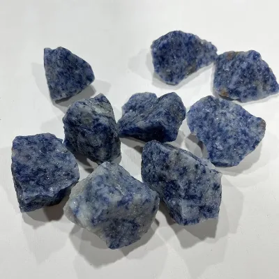 Wholesale Natural Healing Gemstone Rough Raw Crystal Stones Blue Dot Rough Stone