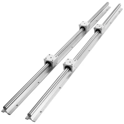 SBR16-800mm Linear Guide Rail Aluminum Alloy Support GCr15 Steel Shaft 16mm Diameter 800mm Length for CNC 3D Printer Global