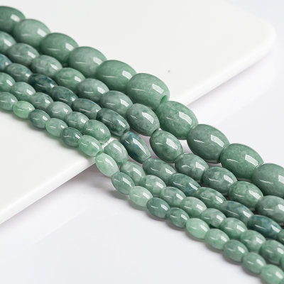Natural Jadeite  Beads  Large Hole Long Beads DIY Bracelet Necklace Jade  Wholesale SZ03
