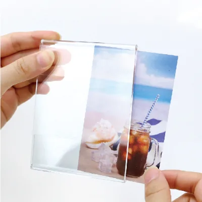Picture frame Photo Holder Desktop Display Stand Clear Acrylic Light Weight Modern Design Pre Assembled Decoration