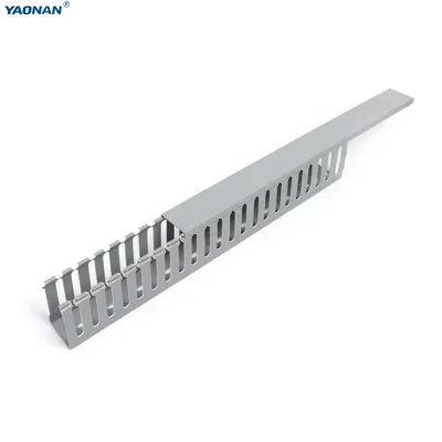 Slotted PVC Plastic Cable Trunking & Wiring Duct with Open Slots Flame Retardant Anti-dust & Mouseproof Various Sizes Available