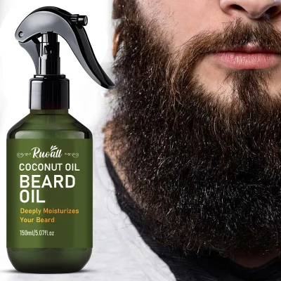 Embaroma Coconut Oil Beard Oil Spray for Men 150ml Leave-In Beard Conditioner Facial Hair Moisturizer Softening Grooming Oil