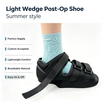 Vital High Elastic EVA Cushion Heel Offloading Wedge Rigid Sole Post-Op Shoe Adult Plantar Ulcer Care Footwear
