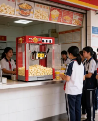 New Popcorn Machine Commercial Automatic Hand Mini Small Children Popcorn Machine Ball Home Popcorn Machine