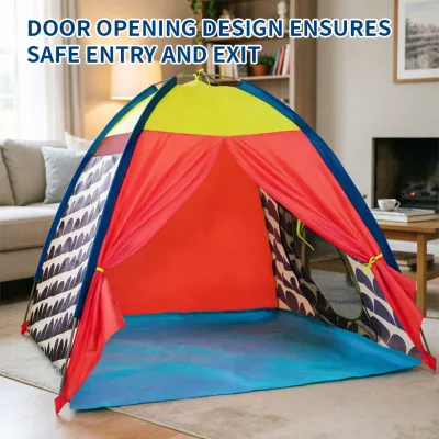 Portable Kid's Printed Yurt Tent Outdoor Waterproof Sunshade Toy Tent Foldable Quick-open Indoor Play Tent for Boys and Girls