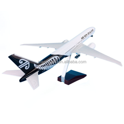 1:80 Model Airplane with LED Light New Zealand 777 Plane Models with Landing Gears for Collection and Gift Display Model