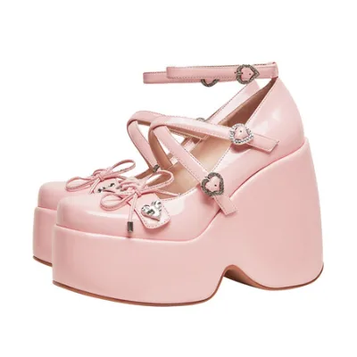 Women High Heel Platform Elegant Mary Janes Shoes