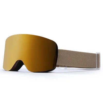 Flip-up Adult Double-layer Anti-fog Outdoor Cycling Large Spherical with Myopia Glasses Ski Goggles