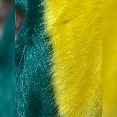 Width 180 cm Fur Long 50 mm Faux fox Fabric Fur Plush Fabric for Fashion Show Coat Jacket