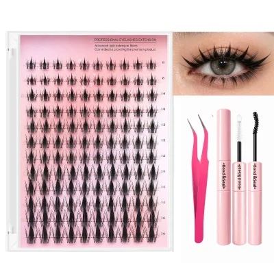 Wholesale DIY Cluster Lashes Kit Manga Eyelashes Natural Soft Spiky Lash Extension Clusters