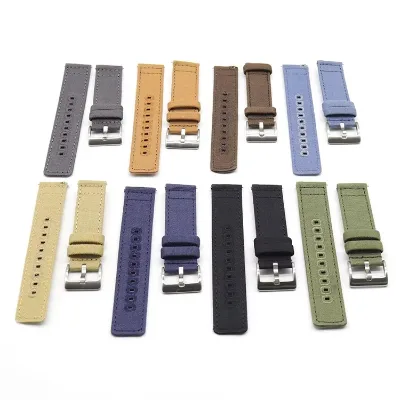 20mm 22mm Canvas Nylon Strap Quick Release Men Women Fashion Universal Replace Watch Band Bracelet Watch Accessories