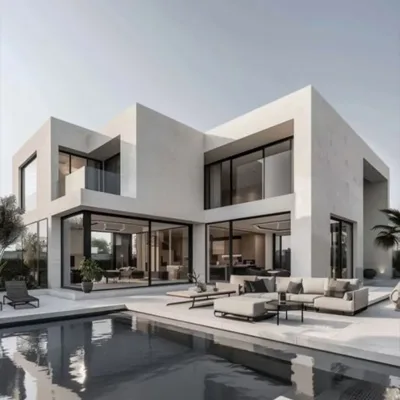 Luxury Two Storey Prefabricated Villa Furnished Light Steel Structure House