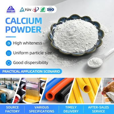 Industrial Grade GCC Powder CaCO3 96% REACH Compliant ISO9001 Approved PVC Pipe Cable Filler Calcium Carbonate Powder