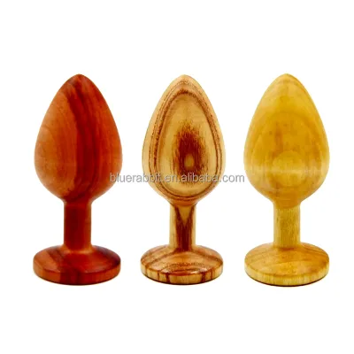 Wholesale New Style Smooth Wood Anal Plugs Beginner-Friendly Prostate Massager & Anal Beads Butt Plug