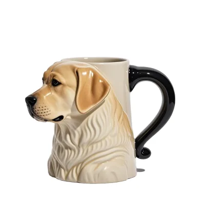 3D Labrador Dog Mugs - Custom Ceramic Coffee Cups for Pet Lovers | Personalized & Cute Drinkware