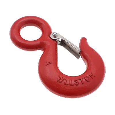 High Quality 320A/320C Carbon Steel Alloy Steel Quenched Tempered Galvanized/Plain Lifting Eye Hoist Hooks Latches Ultimate Load