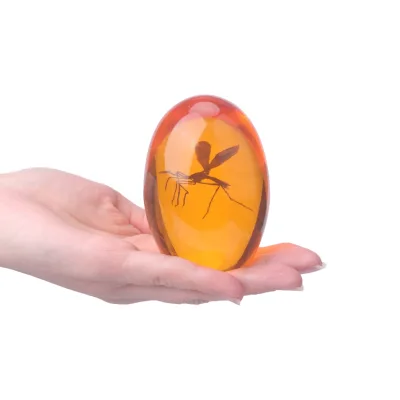Customized 3D Mosquito Inside Amber Artificial Amber Paperweight