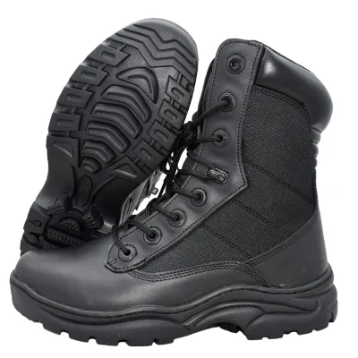 High Quality New Models Ankle Boots for Men Work and Motorcycle Use with Zip Closure Breathable Rubber Outsole