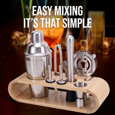 Luxury Complete Cocktail Shaker Set with Stainless Steel Accessories for Restaurant Bar Home Bar Wedding Events
