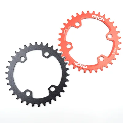 China Factory Aluminum Alloy Crankset AL6061/7075 Material BCD104 Wide and Narrow 32/34/36/38T Chainrings Custom logo