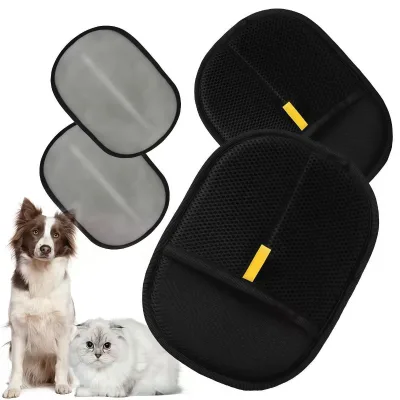 Pet Grooming Brushes Stocked Rubber Chenille Hair Remover Mitts Massage Fur Care Dog Bathing Cleaning Glove