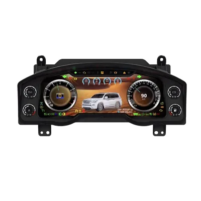 Digital LCD Speedometer Dashboard Cluster for Toyota LC200 2008-2021, Full Digital Gauge Replacement Car Interior Upgrade