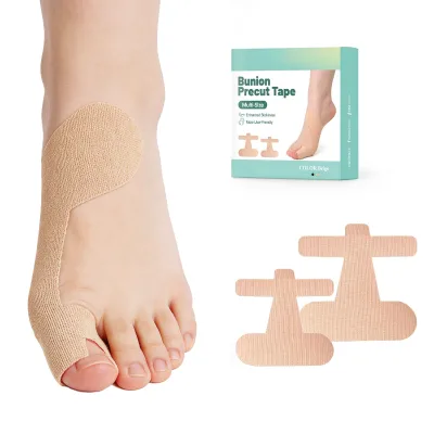 Pre-Cut Bunion Kinesiology Tape, Latex-Free Breathable Elastic Tape for Hallux Valgus Pain Relief & Toe Support