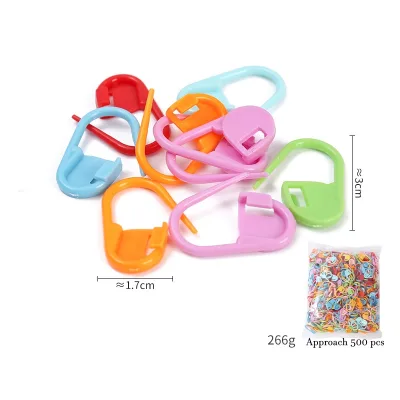 Big Stitch Markers for Crochet and Knitting, Locking Plastic Stitch Counter Clips, Essential Crochet Supplies for DIY Crafts