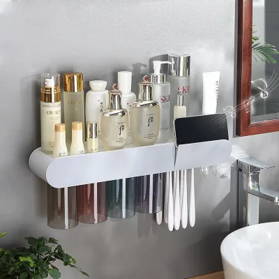 Magnetic Toothbrush Holder Bathroom Accessories Automatic Toothpaste Squeezer Dispenser for Home Bathroom Sets Storage