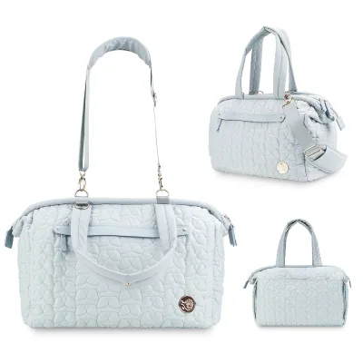 Fashionable Quilted Pattern Mommy Organizer Stroller Bag Large Capacity Waterproof Polyester Lining for Summer Outdoor Travel