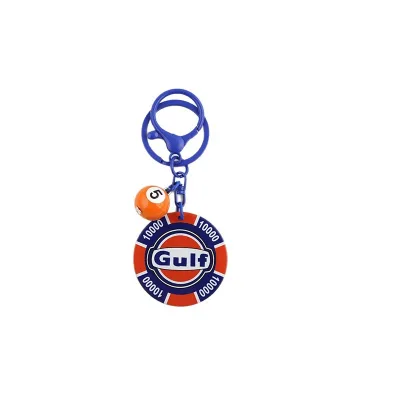 Creative Good Luck Poker Chips Billiards Black 8 Acrylic Keychain Lucky Strike Chip Car Keychain Bag Charm Pendant Key Ring