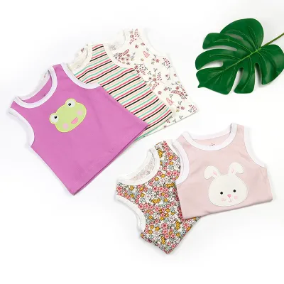 Cheap Outerwear Baby Summer Vest Cute Comfortable Infant Wear Cotton Baby Vest China Wholesale with Cartoon Pattern