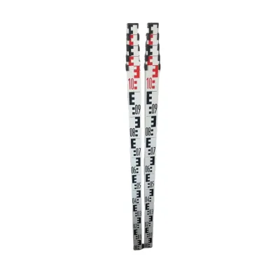 5-Meter Telescopic E-Shaped Aluminum Alloy Tower Ruler Outdoor Multifunctional Manual Measuring & Gauging Tool Surveying Staff