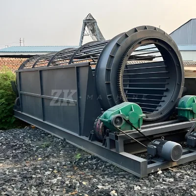 Portable Mobile Gold Mining Large Scale Gold Wash Plant Trommel Screens Sale with Dust Extraction Sale