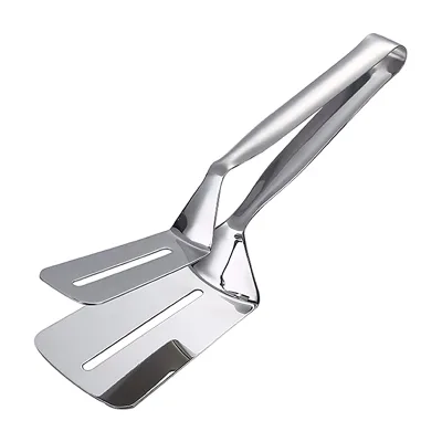 Wholesales Kitchen Household Long Handle Bread Tongs Fried Steak Stainless Steel Soup Ladle Wok Spatula for Barbecue Cookin