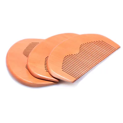 Hot Natural Two-sided Wood Whisker Brush Hot Wide Tooth Lice Comb