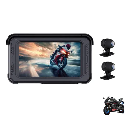 Portable 5 Inch IP67 Waterproof GPS Navigation Monitor Wireless Carplay Android Auto DVR Touch Screen WIFI for Motorrad Drives