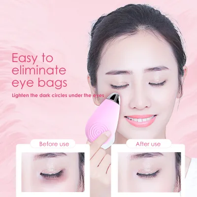 Waterproof Handheld Sonic Silicone Facial Cleansing Brush, Deep Clean Pore Electric Face Washing Massager