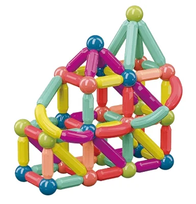 50PCS New DIY Magnetic Building Blocks; Magnetic Building Toys Sets for Toddlers 1-3 Years; Preschool Intelligent Play Toy Set