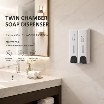 Hotel supplies White Manual Soap Dispenser Hand Soap Dispenser Bathroom Soap Dispenser Set for Hotel Use
