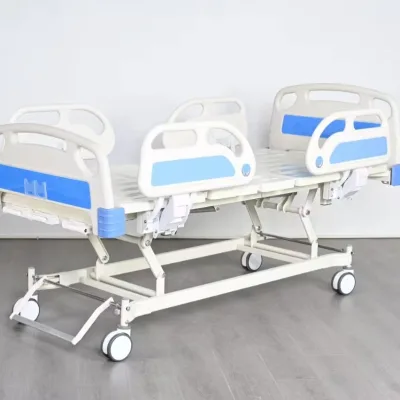 Professional ABS Plastic 5 Function Adjustable Medical Electric Hospital Bed with Infusion Pole