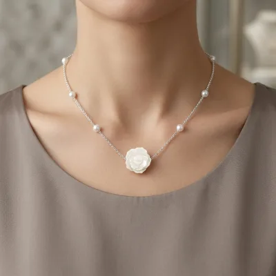 8mm Floral Pattern Lustrous Finish Natural White Shell Finding Beads for Beading Factory Direct Supply Hot Gift Sale Best Pure
