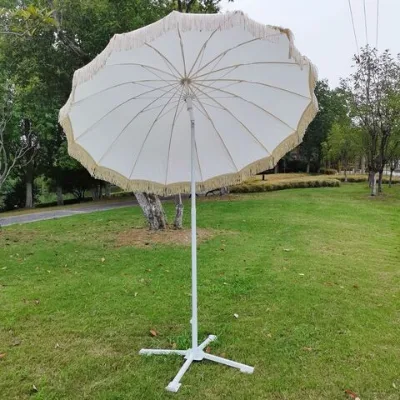 Waterproof Sun Garden Beach Umbrella Outdoor Parasols Umbrella With Tassels