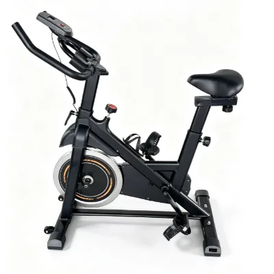 Spin Bike Home Exercise Bike 5KG Stainless Steel Flywheel Self-Powered Drive Disc Brake LCD Monitor Heart Rate Sensor 300LB