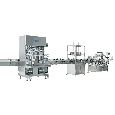 Cosmetic Machinery 6 Heads Filling Capping and Labeling Machine for Vaseline and Detergent Liquid