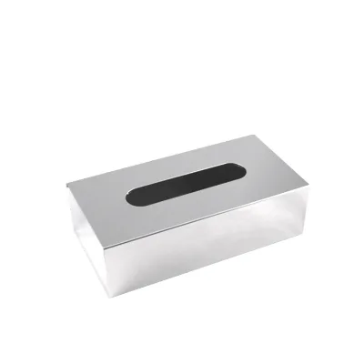 Hot Sale Hotel 304 Stainless Steel Luxury Wholesale Price Modern Tissue Box with logo