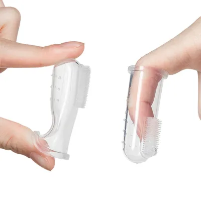 Wholesale Safe Silicone Finger Toothbrush for Dogs and Cats Soft and Convenient Pet Supplies Tooth Cleaning Tool