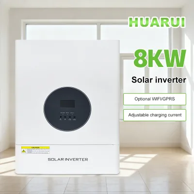 8000W MPPT 150V/120A Grid Solar Inverter Charger 48V Single Output 50/60Hz 60-150Vdc Input White UD10048AM8 Huarui WiFi Option