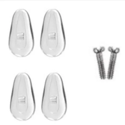 6pcs Eyeglasses Nosepiece Repair Set 4 Pads & 2 Screws for Fixing Frames Easy DIY Solution